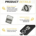 thumbnail image 3 of Gancho de Encanto de Teléfono de Metal Uxcell 1.1", 24Pcs Soporte Adhesivo de Forma Cuadrada para Agarre de Dedo de Teléfono, Anillo de Llave para Accesorios de Funda de Tableta, Negro, 3 of 6