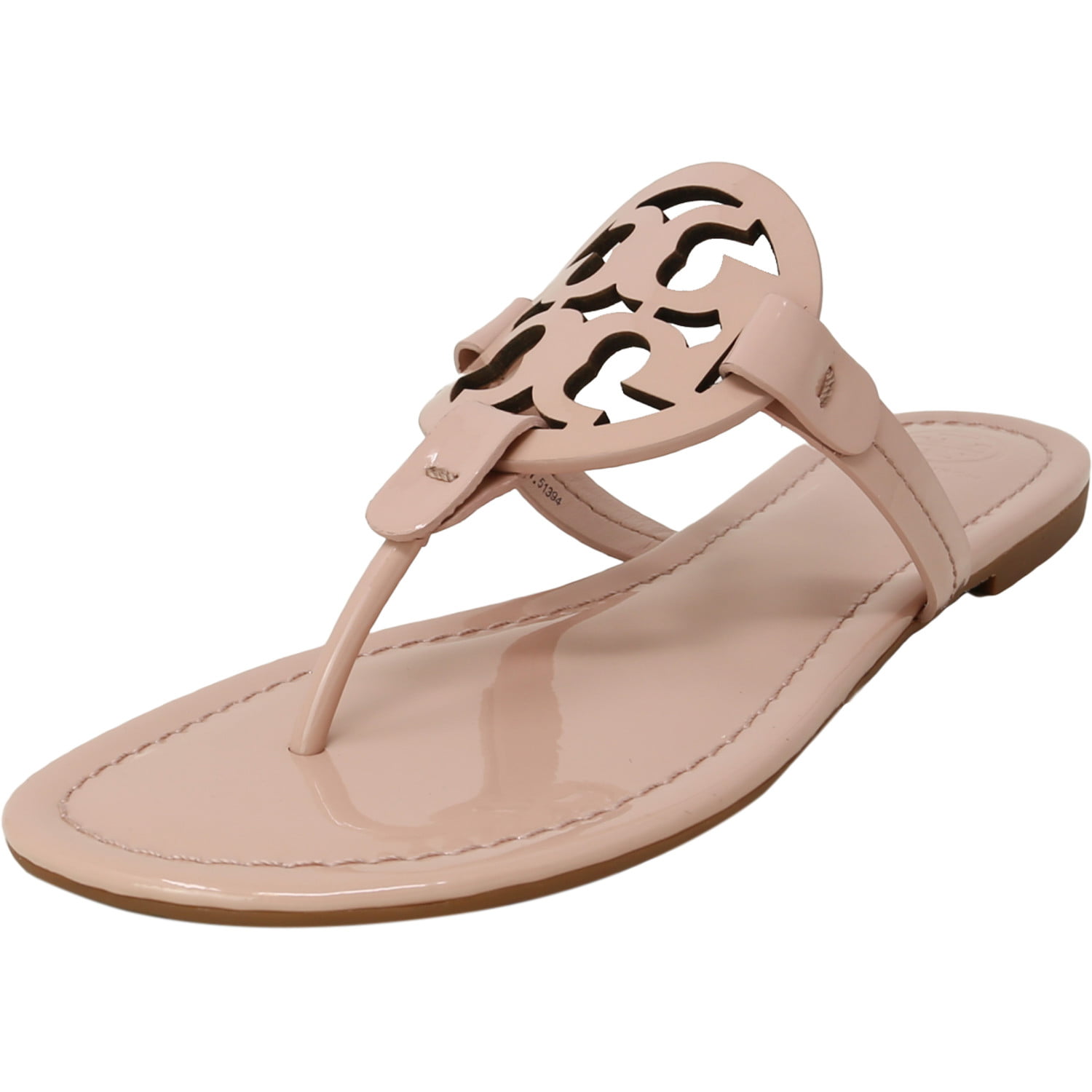 Tory Burch Women's Miller Soft Patent Sea Shell Pink / 654 Leather Sandal