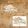 thumbnail image 3 of Chameleon Painting Stencil 8.3x11.7inch Reusable Chameleon Drawing Stencils DIY Art Chameleon Pattern Painting Template Animal Theme Stencil for Painting on Wall Wood Furniture, 3 of 9