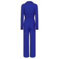 thumbnail image 2 of Miaeowve Jumpsuits for Women Fashion Button Coverall Casual Turn-Down Collar Long Sleeve Workwear Blue M, 2 of 5
