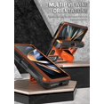 thumbnail image 5 of Poetic Spartan Case for Samsung Galaxy Z Fold 4, Full Body Rugged Case with Kickstand, Metallic Orange, 5 of 6