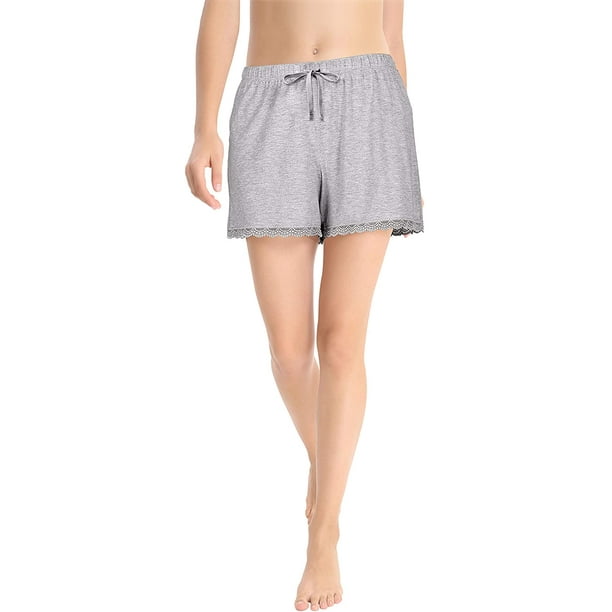 Pajama Shorts for Women 2 Pack Bamboo Sleep Shorts Lounge Shorts Women Sleep  Bottoms S~XL 