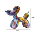 thumbnail image 3 of Estatua de escultura de perro de resina Graffiti colorido Perro de globo nórdico para escritorio (BS971), 3 of 6