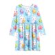 thumbnail image 4 of Vestidos de Manga Larga de las Niñas Tamaño 7-8 Elástico Una Línea Twirly Skater Escuela Recital Vestido Cuello Redondo para 4-14 Años de Edad, 4 of 8