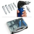 thumbnail image 5 of Rivet Machine, 72PCS Wall Anchor Setting Tool Heavy Duty Hollow Wall Anchor Tool with 4 Sizes Bolts Hollow Drive Wall Anchor Screw Kit, 5 of 5