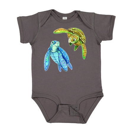 

Inktastic Sea Turtles Swimming Together Gift Baby Boy or Baby Girl Bodysuit