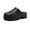 Black, variant on Platform Clogs Mules for Women Fashion Casual Leather Closed Toe Chunky Lug Flatform Dress Backless Sandals Comfortable Walking Slip on Slides Shoes Summer White Size 9