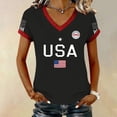 thumbnail image 2 of MEICHEN Women's 250Th Anniversary Print V Neck T Shirt 250Th Anniversary Tshirt Patriotic Tee, 2 of 7