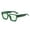 Dark Green, variant on Trendy Square Sunglasses For Men Women Fashion Thick Rectangle Sun Glasses Shades Designer Style