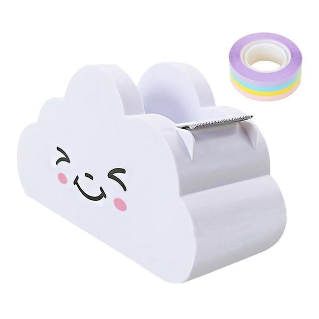 Cinta de corte de nubes de arcoíris, cinta de oficina para cuenta de mano de estudiante, máquina de cinta de embalaje para asiento lindo