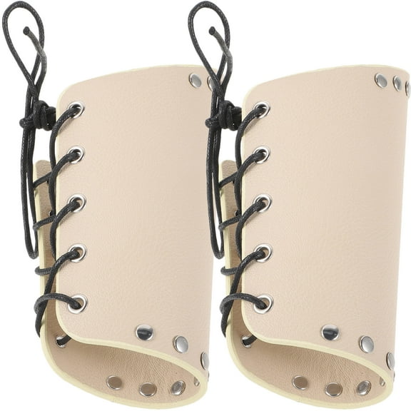 REOFLYUP 1 Pair of Arm Protection Sleeves Leather Arm Sleeve Protector Improve Archery Accuracy Outdoor Archery