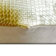 thumbnail image 3 of Funda de almohada lumbar decorativa HomeCentric dorada de 30 x 55 cm (12 x 22 pulgadas), con efecto patchwork de piel sintética, tejido de canasta, lino, rectangular, estilo moderno con estampado, 3 of 4