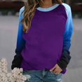 thumbnail image 2 of Mingw Womens S Loose Fit Ringer Long Sleeve Tops Casual Fall T Shirts Crewneck Tunic Color Block Shirts for Everyday Occasion, 2 of 5