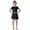 Black, variant on CAICJ98 Girls Metallic Crop Tops with Shiny Pleated Skirt 2 Pcs Set Kids Short Sleeve Sparkly Dance Disco Outfits (Silver,5-6 Years)