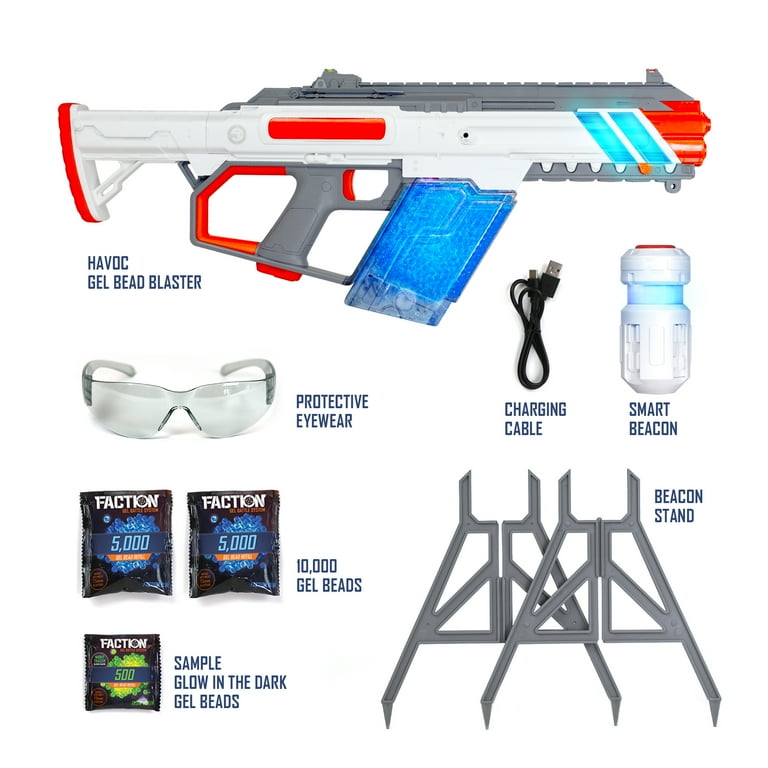 Faction Havoc Gel Bead Blaster Gun with Smart Beacon, 10,500 Gel
