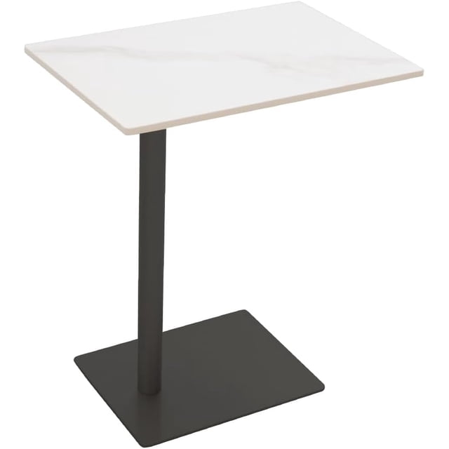 Mesa auxiliar en forma de C de metal dorado con tapa de mármol, sofá, sala de estar, dormitorio, negro