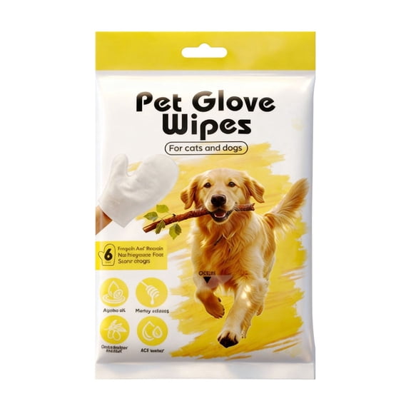 Pet Waterless Bath Gloves No Rinse Pet Grooming Gloves Dog Cat Cleaning Gloves for Full Body Pet Care and Moisturizing