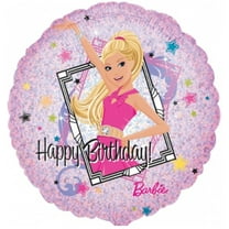 Anagram International Barbie Sparkle Birthday Foil Balloon Pack, 18", Multicolor