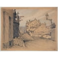 thumbnail image 2 of Ferdinand Boberg 14x12 Black Ornate Wood Framed Double Matted Museum Art Print Titled: Rue Du Mont-Cenis. (1926), 2 of 5