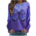 thumbnail image 1 of Camisas Para Mujer Camisetas de Gran Tamaño Manga Larga Estampado de Moda Camiseta Suelta Blusa Cuello Redondo Tops Casuales Odeerbi  ODB134212, 1 of 5