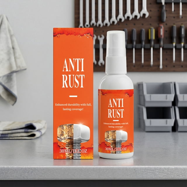 Espray multiusos para la prevención del óxido: removedor de óxido para metales del hogar, limpiador de manchas y spray restaurador de brillo para herramientas y utensilios de cocina.
