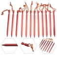 thumbnail image 3 of Mosiee Piquets de Tente Clous Ensemble Universel en Forme de Y 12 Pcs 18Cm*1.2Cm Alliage d'Aluminium Randonnée Camping Extérieur, 3 of 9