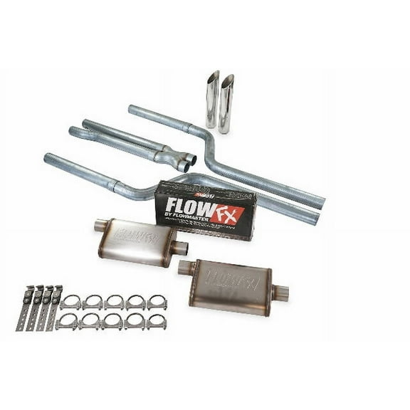 09-18 Dodge Challenger V6 2.5" Dual Exhaust Kit Flow FX SW Tip Rear Exit