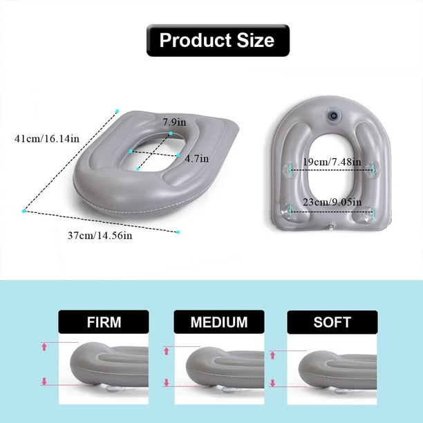 Inflatable Toilet Seat Cushion Donut Raised Cushion Height