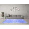 thumbnail image 3 of Ahgly Company Indoor Square Abstract Blue Contemporary Area Rugs, 6' Square, 3 of 4