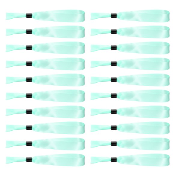 Uxcell 20Pcs Cloth Wristbands for Events, Disposable Event Wrist Band Bracelet Identification Tickets for Events Party Concert Bar Entrance Admission(Turquoise)