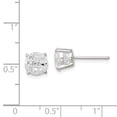 thumbnail image 5 of Primal Silver Sterling Silver 7mm Round Basket Set Cubic Zirconia Stud Earrings, 5 of 5