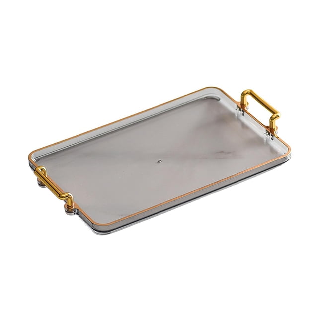 Advancent Nordic Style Farmhouse Serving Tray Multiuse for Shower Bedroom Office Teteras Gris