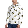thumbnail image 2 of Hoodies for Men - cute bees cartoon white Long Sleeve Comfrt Men'S Fashion Hoodies & Sweatshirts, Sweatshirts for Men Hoodies Pullover Clothing Clothes with Pouch, 2 of 7
