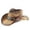Kaki, variante sur Chapeau de Cowboy Western Classique pour l'Extérieur, Protection Solaire, Grand Bord, avec Détails Stylés et Confort Toutes Saisons