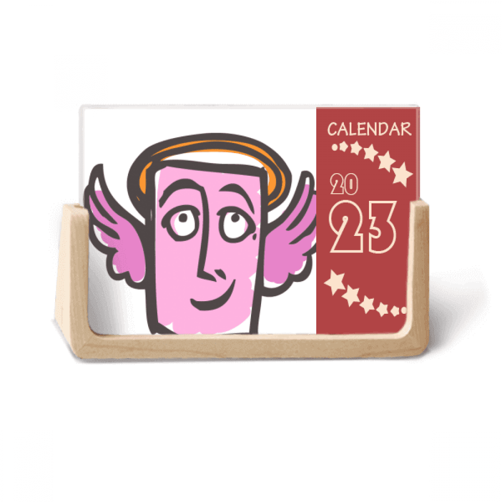 Angel Face Sketch Happy Desk Calendar Desktop Decoration 2023
