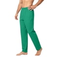thumbnail image 7 of Zynoxe Men's Straight Leg Pants Comfort Elastic Waist Lounge Pants for Men Lightweight Home Work Casual Trousers Versatile Solid Color Long Pants with Side Pockets L, 7 of 7