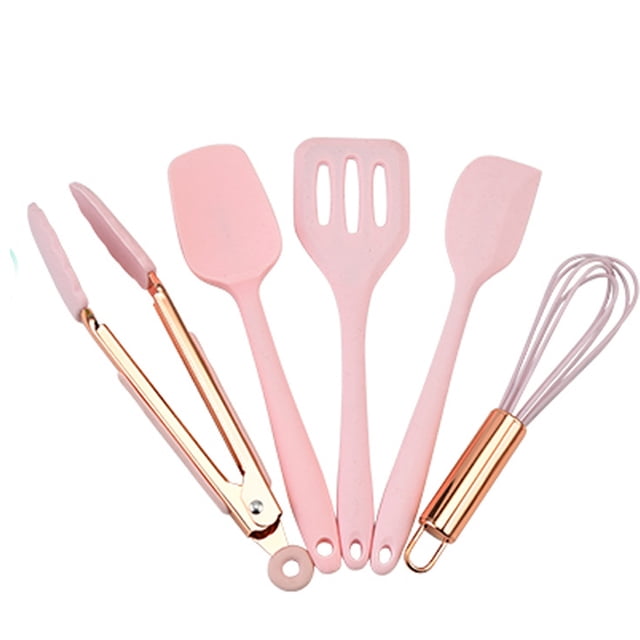 5 Pcs Silicone Cooking Utensils Kitchen Utensil Set-Heat Resistant-Kitchen Gadgets Cookware Set.