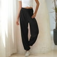 thumbnail image 2 of WTXUE Sweatpants, Slacks Women's Active Elastic Waist Baggy Workout Joggers Pants, Pantalones De Mujer, Black, 2 of 9