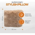thumbnail image 5 of Cheer Collection Shaggy Long Hair Throw Pillows - Super Soft and Plush Faux Fur Accent Pillows - 20 x 20 inches - Set of 2, 5 of 8