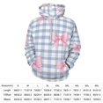 thumbnail image 2 of Pink Bows Blue Checkered Pattern Men's Women Vintage 3D Hooded Sweatshirt - All-Season Loose Fit Streetwear, 2 of 6