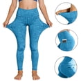 thumbnail image 2 of StSilkitty Girls Athletic Leggings Solid Color High Waist Stretch Yoga Dance Pants Lightweight Breathable Trousers with Pockets, 2 of 9