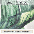 thumbnail image 6 of ORTIGIA Extra Long Tropical Green Leaf Shower Curtain Waterproof Washable Fabric Summer Botanical Banana Monstera Leaf Palm Tree Bathroom Shower Curtain with Hooks Weighted 72 W x 78 L Inch, 6 of 7
