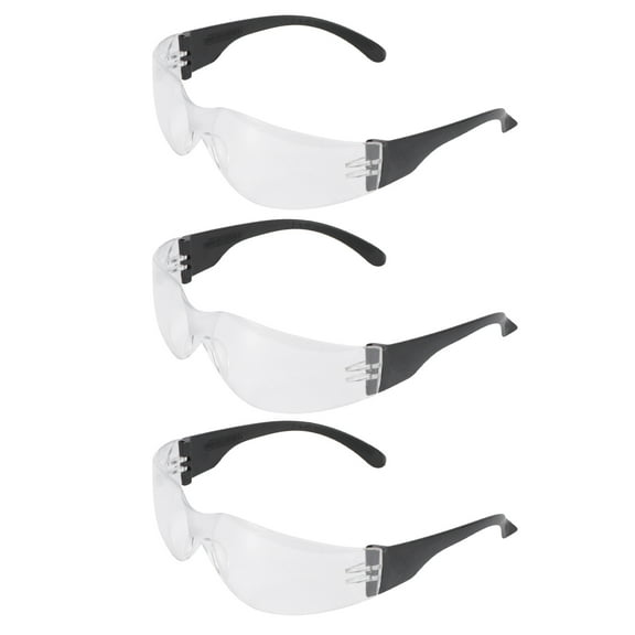 Worgeous Lightweight Black Riding Glasses for Outdoor Cycling Eyewear, Perfect for Events, Includes 3 Pairs, Size 3