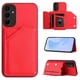 thumbnail image 4 of For Samsung Galaxy A55 5G Case Card Holder Kickstand Skin-Touch Phone Cover with Wrist Strap - Green, 4 of 5