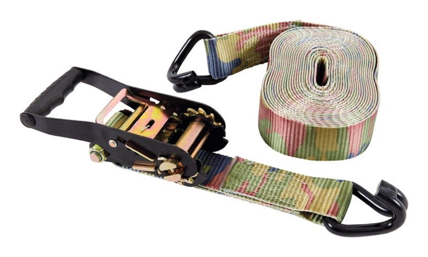 Gsm Premium Strength Ratchet Tie Down Strap Polyester Camouflage 4/Pk RS4PK 