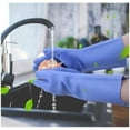 thumbnail image 4 of Guantes de limpieza para lavavajillas, 1 par (13,6 pulgadas de ancho), para tareas domésticas, cocina y baño JM Guantes, 4 of 4