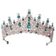 thumbnail image 4 of Coronas y tiaras para mujer, corona de boda para novia, tiaras de princesa para niñas, corona de cumpleaños de diamantes de imitación para Verde, 4 of 8