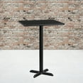thumbnail image 3 of Flash Furniture Stiles 30'' Square Black Laminate Table Top with 22'' x 22'' Bar Height Table Base, 3 of 6