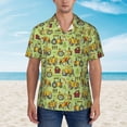 thumbnail image 2 of Fotbe Cute Tractor Camisa Hawaiana para Hombre Unisex – Camisa Casual de Verano con Botones de Manga Corta de Algodón y Lino,Large, 2 of 7