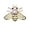 light purple pearl, variant on 1PCS Honey Bee Brooches Crystal Insect Themed Bee Brooch Animal Fashion Shell Pearl Brooch Pin Gold
